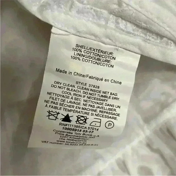 NWT Tory Burch Zoe white eyelet cotton one shoulder dress Sz 10 - Picture 3 of 7